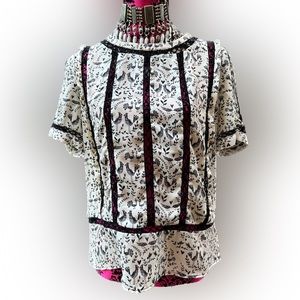 Anthropologie Meadow Rue Faison Bird Blouse Size M